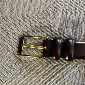 Genuine brown leather belt